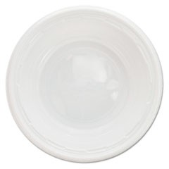 Famous Service Impact Plastic Dinnerware, Bowl, 5 to 6 oz, White, 125/Pack