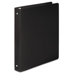 ACCOHIDE Poly Round Ring Binder, 35-pt. Cover, 1" Cap, Black