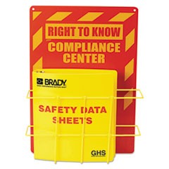 SDS Compliance Center, 14w x 4.5d x 20h, Yellow/Red