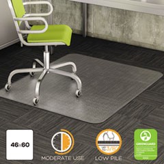 DuraMat Moderate Use Chair Mat for Low Pile Carpet, Beveled, 46 x 60, Clear