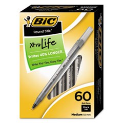 PEN,ROUND STIC 60 BOX,BK