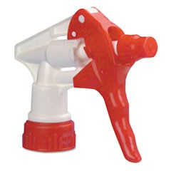 Trigger Sprayer 250, 8" Tube, Fits 16-24 oz Bottles, Red/White, 24/Carton