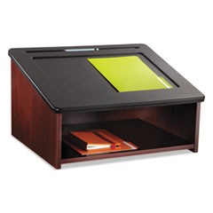 Tabletop Lectern, 24w x 20d x 13-1/2h, Mahogany/Black