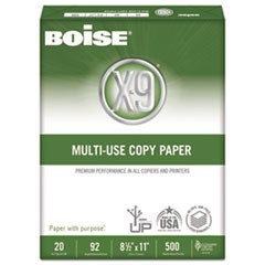X-9 Multi-Use Copy Paper, 92 Bright, 20lb, 8-1/2 x 11, White, 2500 Sheets/Carton