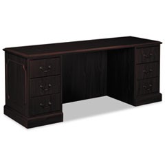 94000 Series Kneespace Credenza, 72w x 24d x 29.5h, Mahogany