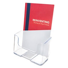 DocuHolder for Countertop/Wall-Mount, Booklet Size, 6.5w x 3.75d x 7.75h, Clear