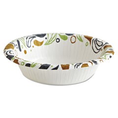 Deerfield Printed Paper Bowl, 12 oz, Coated/Soak Proof, Multicolor, 125/Pack, 8 Packs/Carton