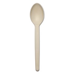 Corn Starch Cutlery, Spoon, White, 100/Pack