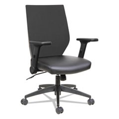 Alera EB-T Series Synchro Mid-Back Flip-Arm Chair, Supports Up to 275 lb, 17.71" to 21.65" Seat Height, Black