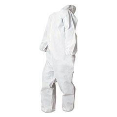 Disposable Coveralls, White, Large, Polypropylene, 25/Carton