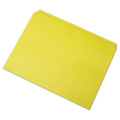 7530013649486, SKILCRAFT Straight Cut File Folder, Straight Tabs, Letter Size, Yellow, 100/Box