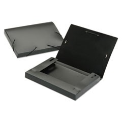 7520016598745, SKILCRAFT Expanding Files, 1.25" Expansion, 1 Section, Elastic Cord Closure, Letter Size, Black