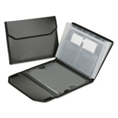 7530016599976, SKILCRAFT Expanding Files, 1" Expansion, 7 Sections, Elastic Cord Closure, Straight Tabs, Letter Size, Black