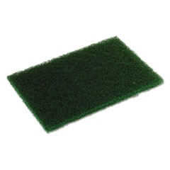 HeavyDuty Scouring Pad, 6 x 9, Dark Green, 10/Pack, 6 Packs/Box