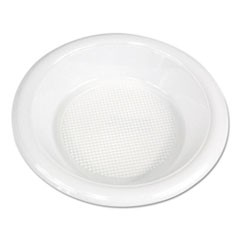 Hi-Impact Plastic Dinnerware, Bowl, 10 to 12 oz, White, 1,000/Carton