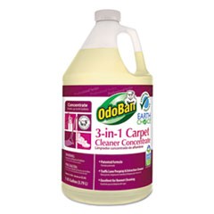 Earth Choice 3-N-1 Carpet Cleaner, 128 oz Bottle, Unscented, 4/CT