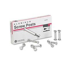 Post Binder Aluminum Screw Posts, 3/16" Diameter, 1" Long, 100/Box