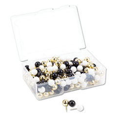 Fashion Sphere Push Pins, Plastic, Assorted, 0.44