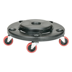 7240016811787, SKILCRAFT Trash Can Dolly, 350 lb Capacity, 17.75" Diameter x 6"h, Black/Red