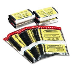 Tamper-Evident Twin Deposit Bags, 9 1/2 x 17 1/2, 100/Box, Clear