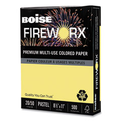 FIREWORX Premium Multi-Use Paper, 20lb, 8.5 x 11, Crackling Canary, 500/Ream