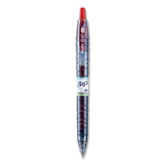 B2P Bottle-2-Pen Recycled Ballpoint Pen, Retractable, Fine 0.7 mm, Red Ink, Translucent Blue Barrel, Dozen