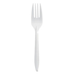 Individually Wrapped Mediumweight Cutlery, Forks, White, 1,000/Carton