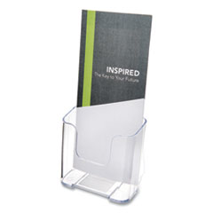 DocuHolder for Countertop/Wall-Mount, Leaflet Size, 4.37w x 3.25d x 3.87h, Clear