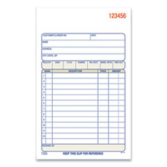 Three-Part Sales Book,Three-Part Carbonless, 4.19 x 7.19, 1/Page, 50 Forms/Pad, 10 Pads/Carton