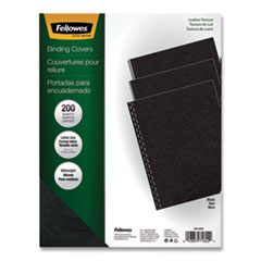 Executive Leather-Like Presentation Cover, Black, 11 x 8.5, Unpunched, 200/Pack