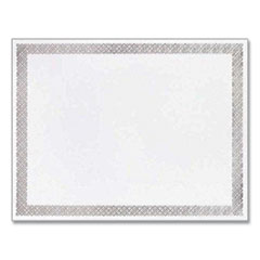 Foil Border Certificates, 8.5 x 11, Ivory/Silver, Braided with Silver Border, 15/Pack