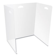 Lightweight Desktop Barriers, 22 x 16 x 24, Polypropylene, Clear, 10/Carton