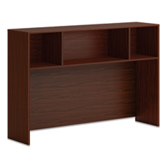 Mod Desk Hutch, 3 Compartments, 60 x 14 x 39.75, Traditional Mahogany