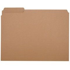 7530002815939, SKILCRAFT Medium File Folder, 1/3-Cut Tabs: Assorted, Letter Size, 0.75" Expansion, Brown, 100/Box