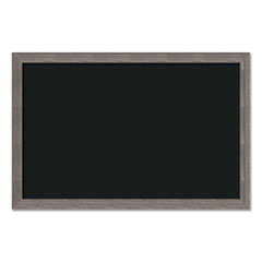 Magnetic Chalkboard with Rustic Frame, 36" x 24" (Actual Size: 35" x 23"), Black Surface, Brown Wood Frame
