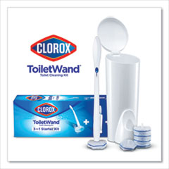 ToiletWand Disposable Toilet Cleaning System: Handle, Caddy and Refills, White