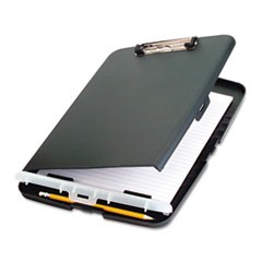 Low Profile Storage Clipboard, 0.5" Clip Capacity, Holds 8.5 x 11 Sheets, Charcoal