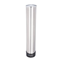 Large Water Cup Dispenser with Removable Cap, For 12 oz to 24 oz Cups, Stainless Steel