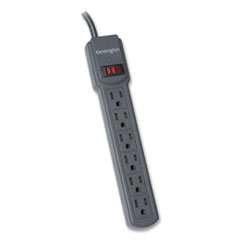 Six-Outlet Power Strip, 120V, 4 ft Cord, 1.5 x 3.75 x 13, Cream/Ivory