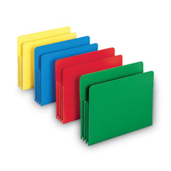 Poly Drop Front File Pockets, 3.5