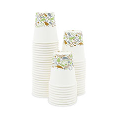 Deerfield Printed Paper Hot Cups, 10 oz, 50/Sleeve, 20 Sleeves/Carton