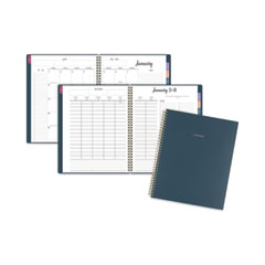 Harmony Weekly/Monthly Poly Planner, 11 x 8.5, Teal Cover, 13-Month (Jan to Jan): 2023 to 2024