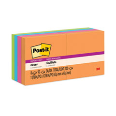 Pads in Energy Boost Collection Colors, 2" x 2", 90 Sheets/Pad, 8 Pads/Pack