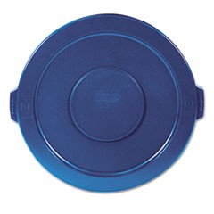 Round Flat Top Lid, for 32 gal Round BRUTE Containers, 22.25" diameter, Blue