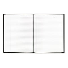 Business Notebook with Self-Adhesive Labels, 1-Subject, Medium/College Rule, Black Cover, (192) 9.25 x 7.25 Sheets