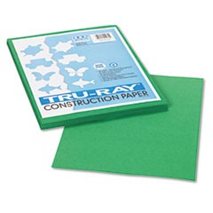 Tru-Ray Construction Paper, 76 lb Text Weight, 9 x 12, Holiday Green, 50/Pack