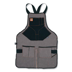 Arsenal 5705 Extended Length Canvas Tool Apron, 13 Compartments, 25.5 x 34, Canvas, Gray