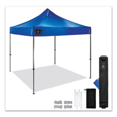 Shax 6000 Heavy-Duty Pop-Up Tent, Single Skin, 10 ft x 10 ft, Polyester/Steel, Blue