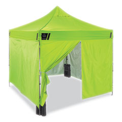 Shax 6053 Enclosed Pop-Up Tent Kit, Single Skin, 10 ft x 10 ft, Polyester/Steel, Lime