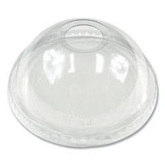 PET Cold Cup Dome Lids, Fits 9 oz Squat/12 oz Cold Cups, Plastic, Clear, 1,000/Carton